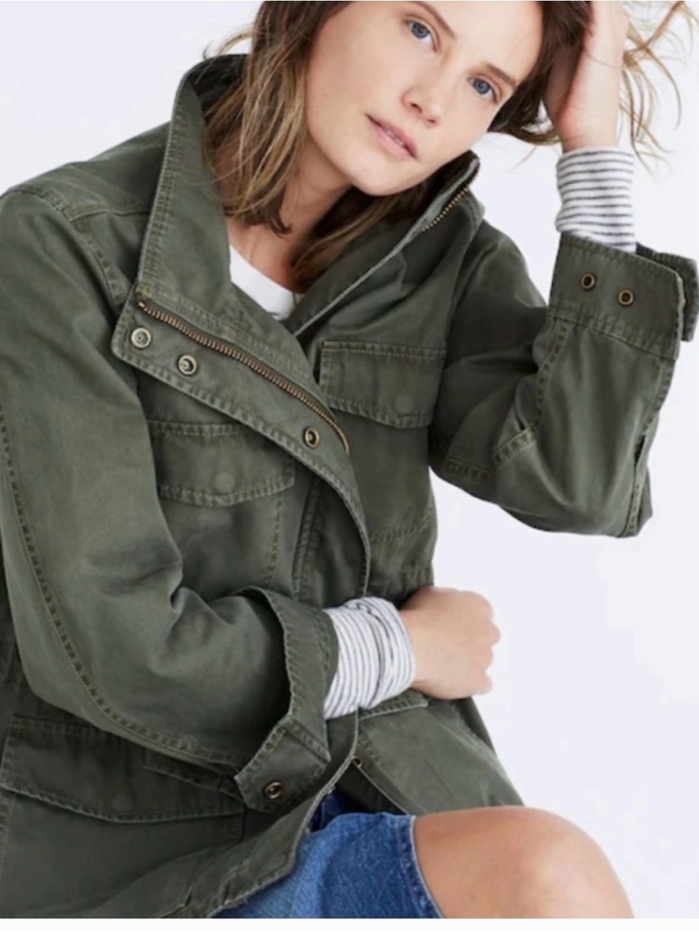 Madewell Olive Green Military Utility Jacket